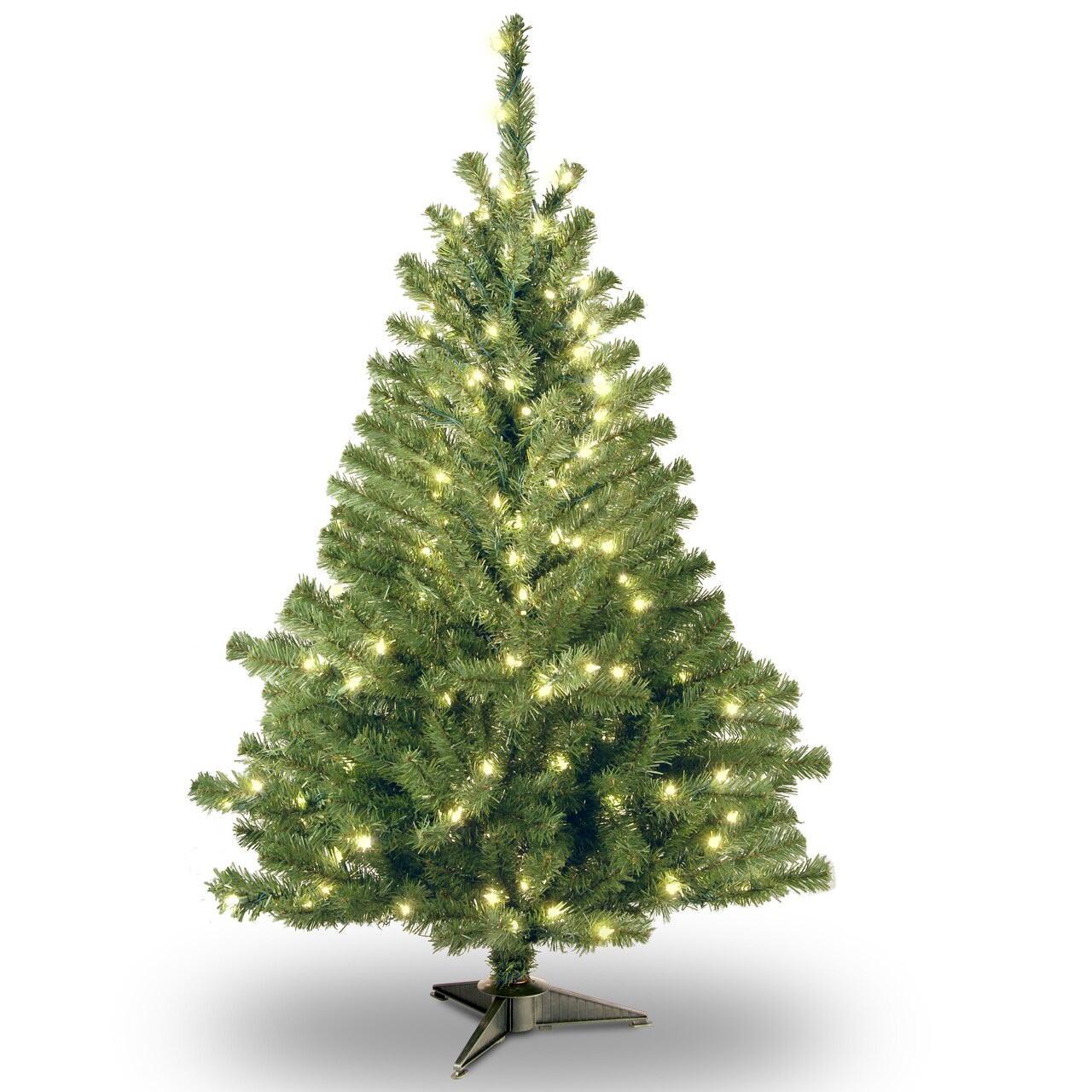 National Tree Company Pre-Lit Artificial Mini Christmas Tree, Green, Kincaid Spruce, Clear Lights, 4 Feet
